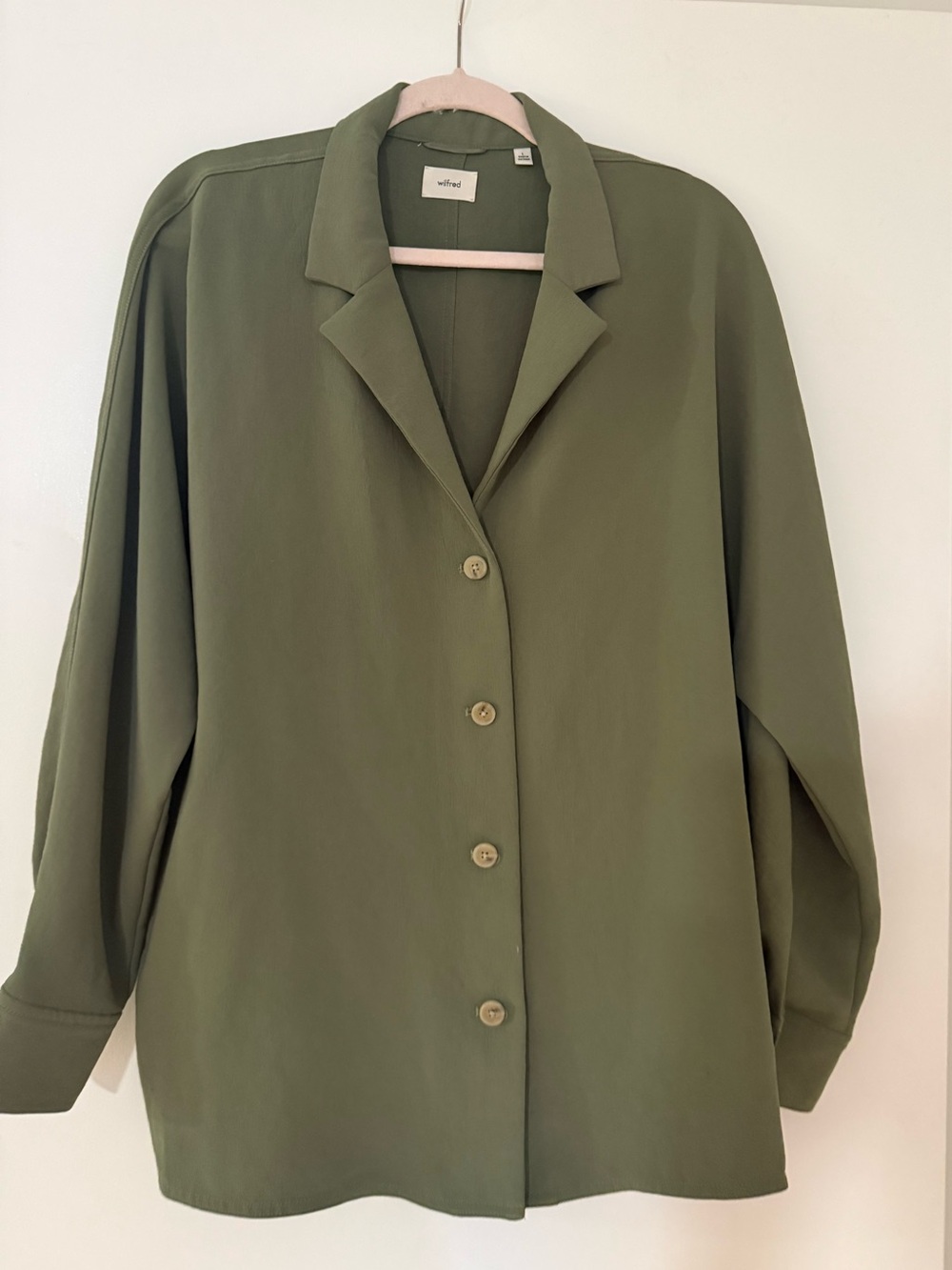Wilfred Olive Green Button-From Aritzia